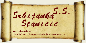 Srbijanka Staničić vizit kartica